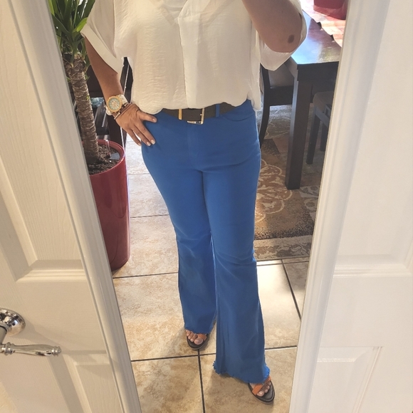 Venti6 Made in Italy Royal Blue Flare denim - Picture 7 of 8